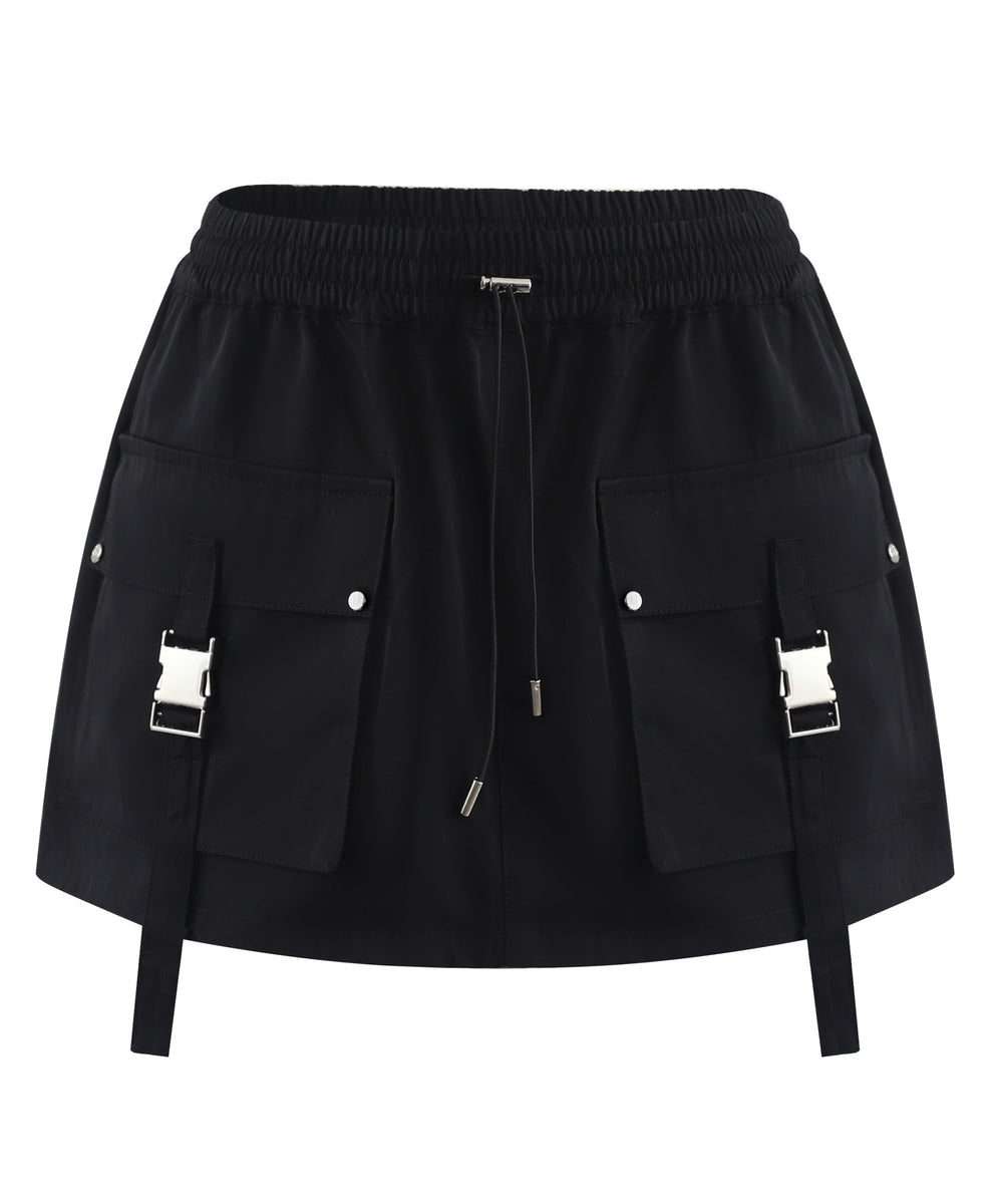 nylon cargo mini skirt – ANDWANG