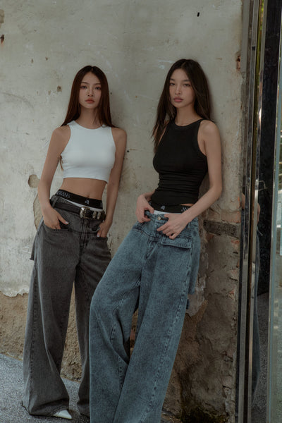 予約】back cutout denim pants (gray) – ANDWANG