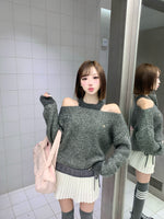 画像をギャラリービューアに読み込む, Off shoulder over knit
