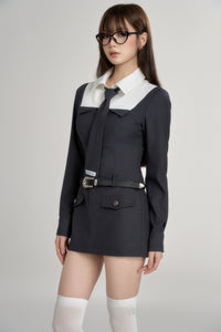 School tie shirt suit onepiece