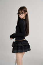 画像をギャラリービューアに読み込む, Frill lace docking skirt
