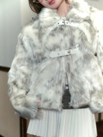 이미지를 갤러리 뷰어에 로드 , White mix fake fur coat
