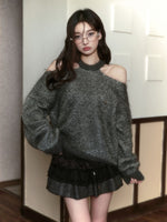 画像をギャラリービューアに読み込む, Off shoulder over knit
