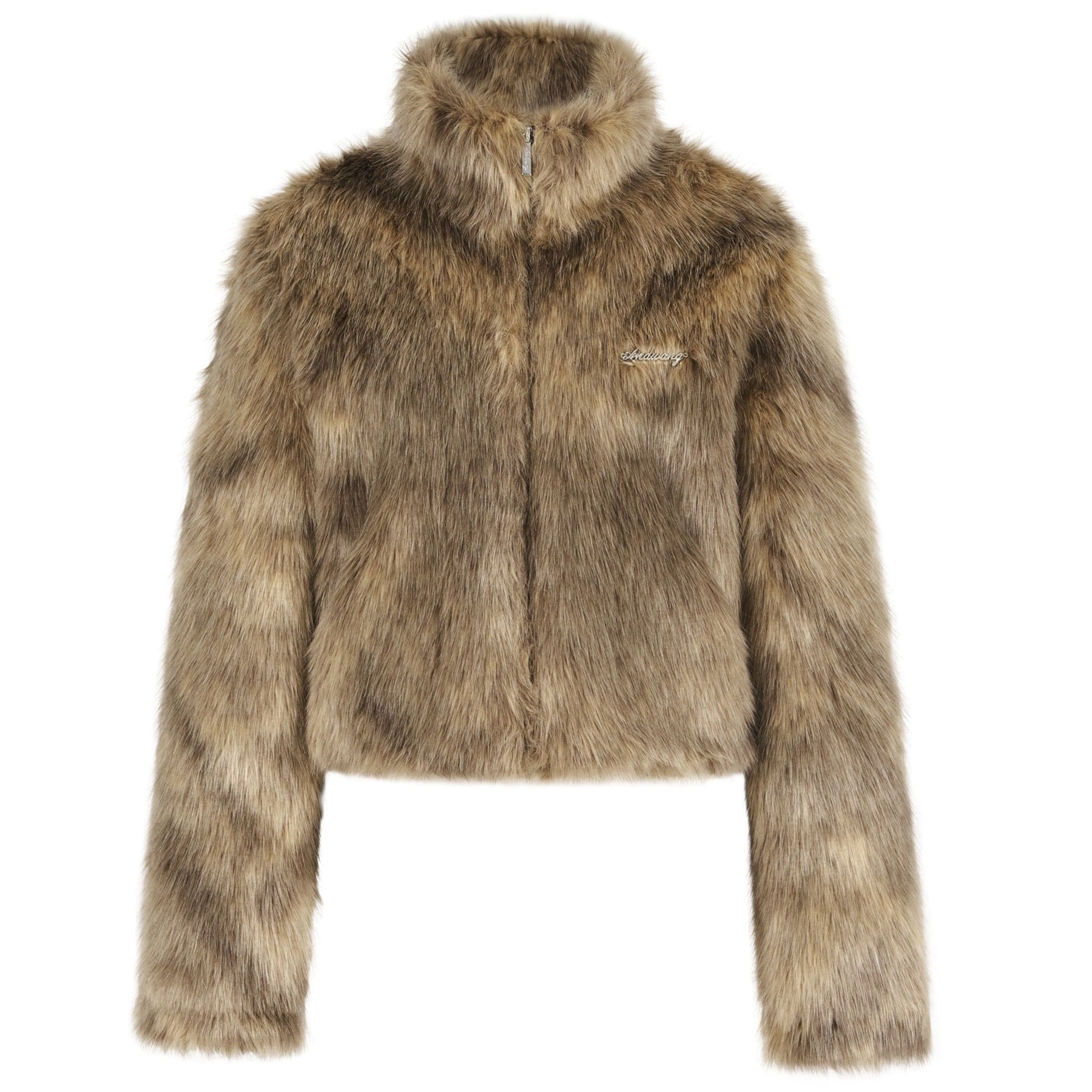 Fur zip up jacket