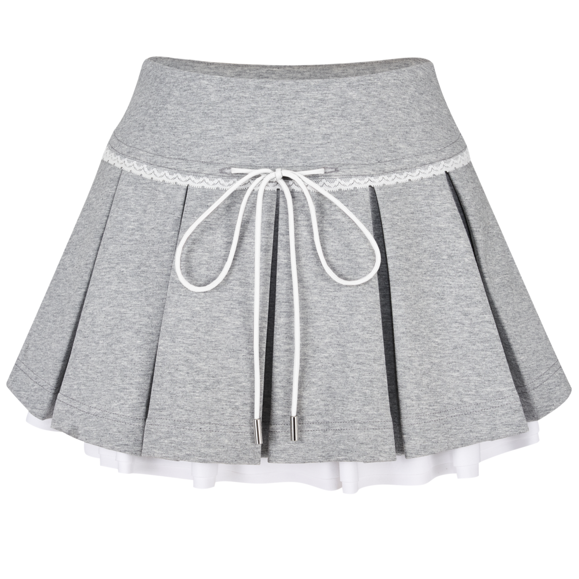 Lace trim sweat skirt