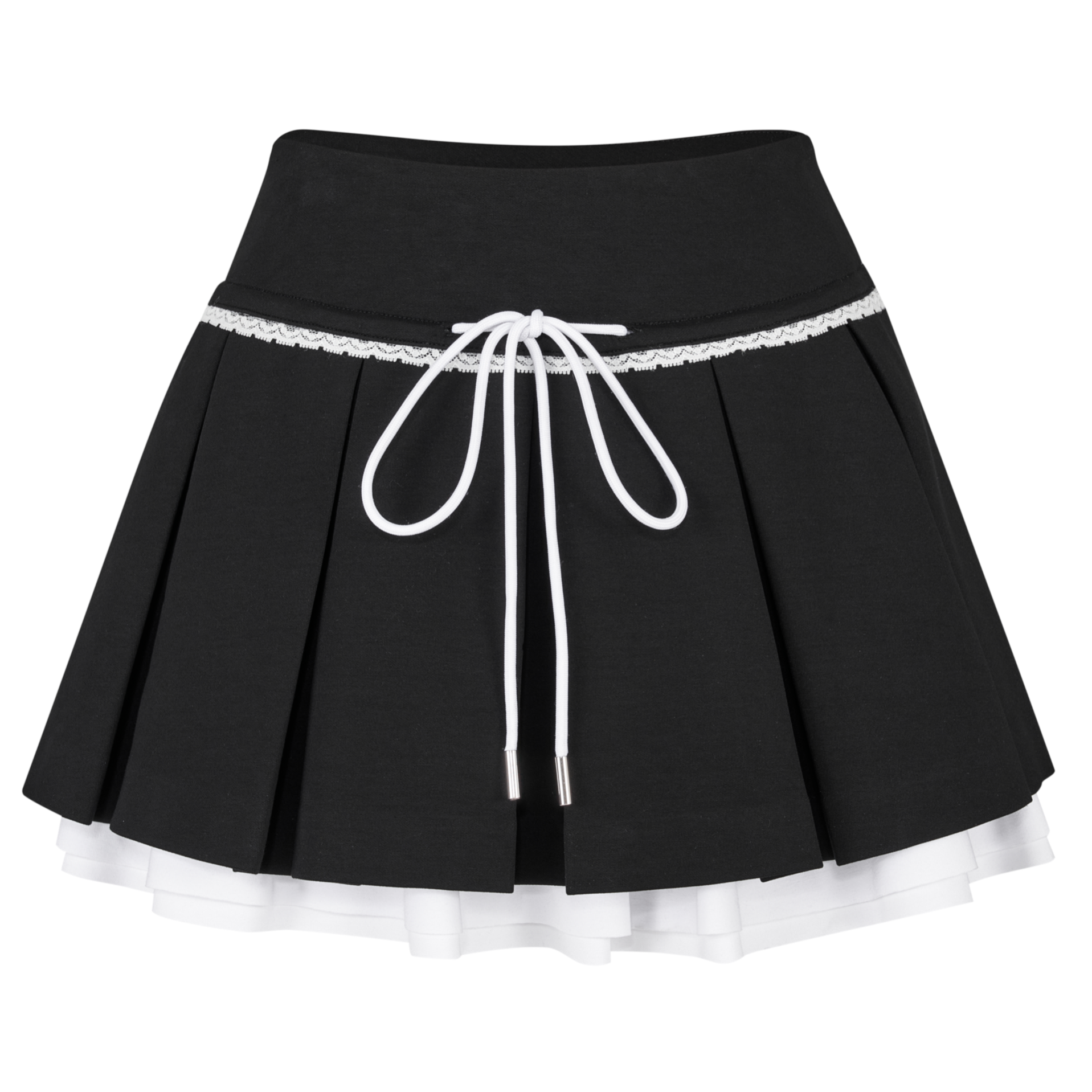 Lace trim sweat skirt