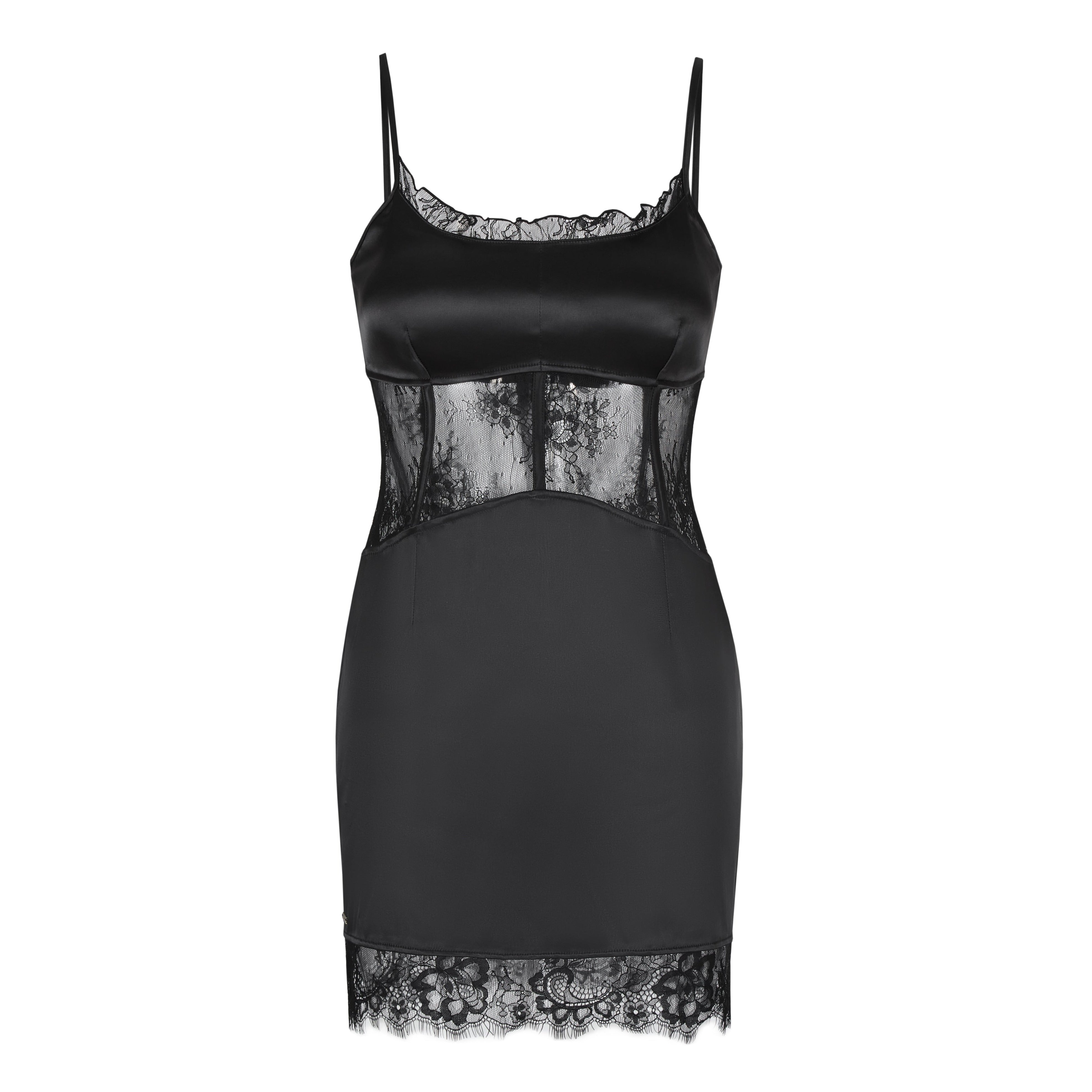 Corset body lace mini dress