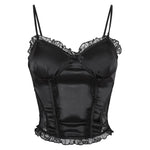 이미지를 갤러리 뷰어에 로드 , Satin lingerie corset tops
