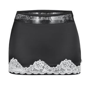 Layered like lace satin skirt